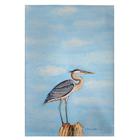 Betsy Drake Betsy Drake GT627 Blue Heron on Stump Guest Towel - 20 x 20 in. GT627